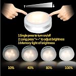 Puck Lights with Remote Control, Under Cabinet Lighting Dimmable Timer, Led Lights Battery Operated Powered for Kitchen Closet Bedroom (White-AAA Battery Powered)