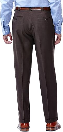 Miniatura 3 de Haggar E-clo Repreve Stria - Pantalón de vestir plisado frontal para hombre