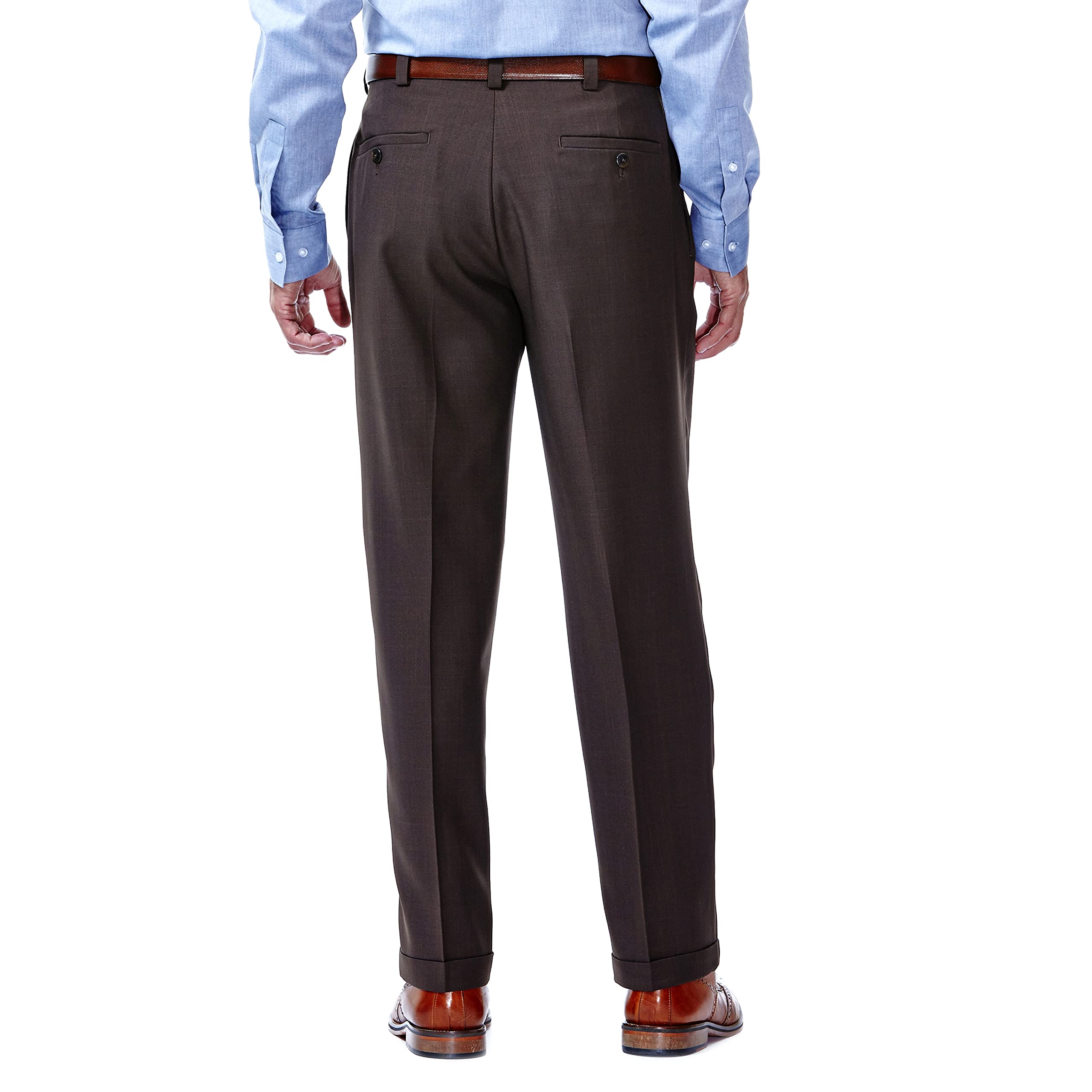 Haggar ECLO Repreve Stria - Pantalón de Vestir con Frente Plano, Tallas Grandes Y Altas - Big & Tall Repreve Stria - Pantalón de Vestir Hombre