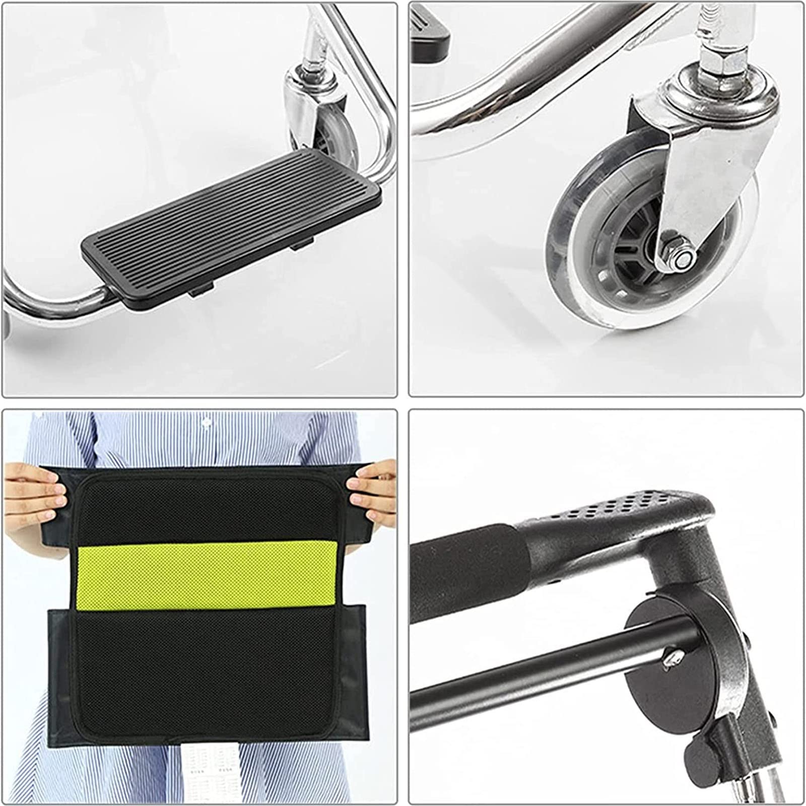 Sillas de ruedas para adultos Silla de Ruedas Plegable Ligera, Silla de Ruedas de Viaje Ultraligera de Aluminio Portátil, Sillas de Ruedas de Transporte Plegables para Discapacitados y Mayores, Capaci