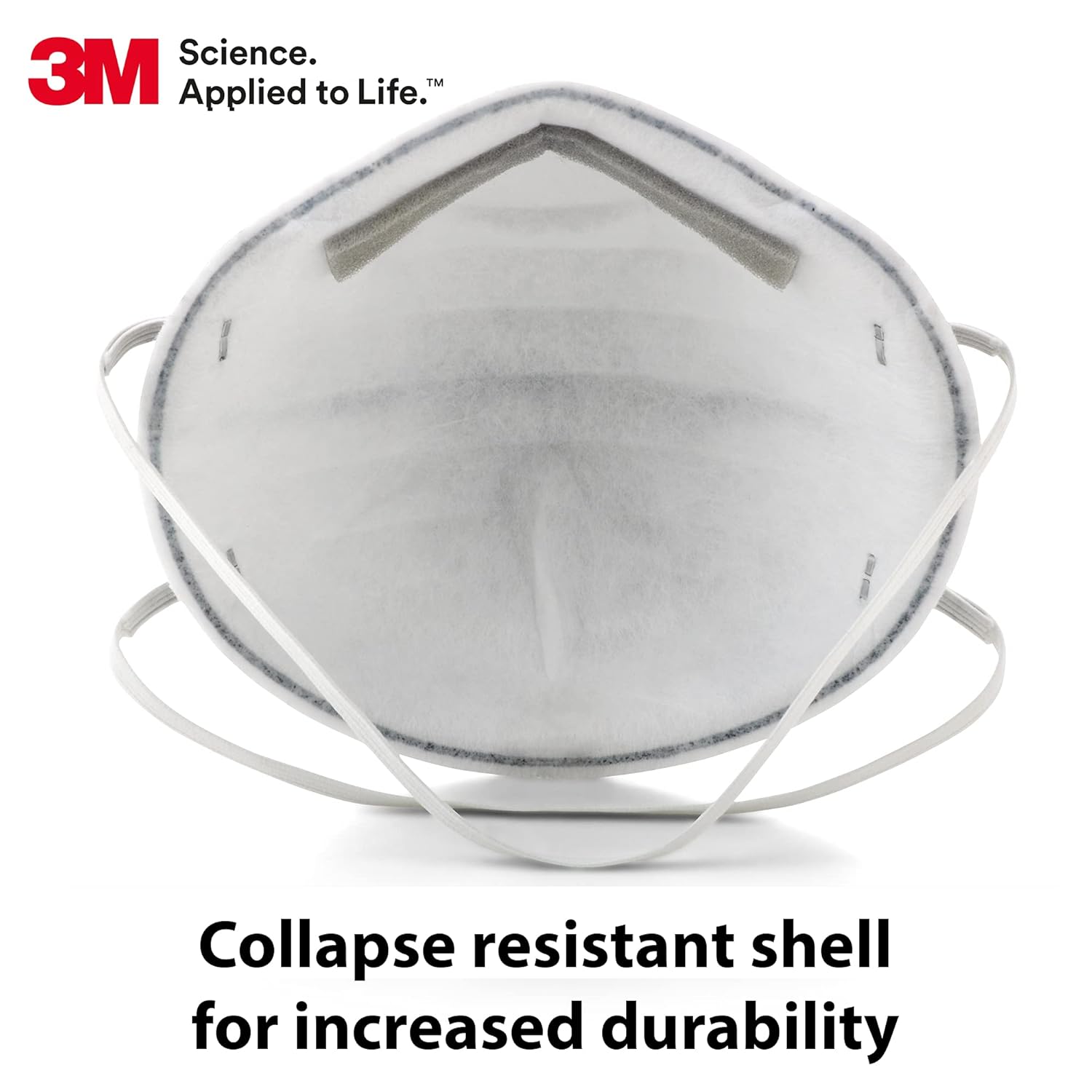 3M Particulate Respirator 8247, Pack of 20, R95, NIOSH Approved, Disposable Respirator for Oil Environments, Braided Comfort Strap, Carbon Filter Material
