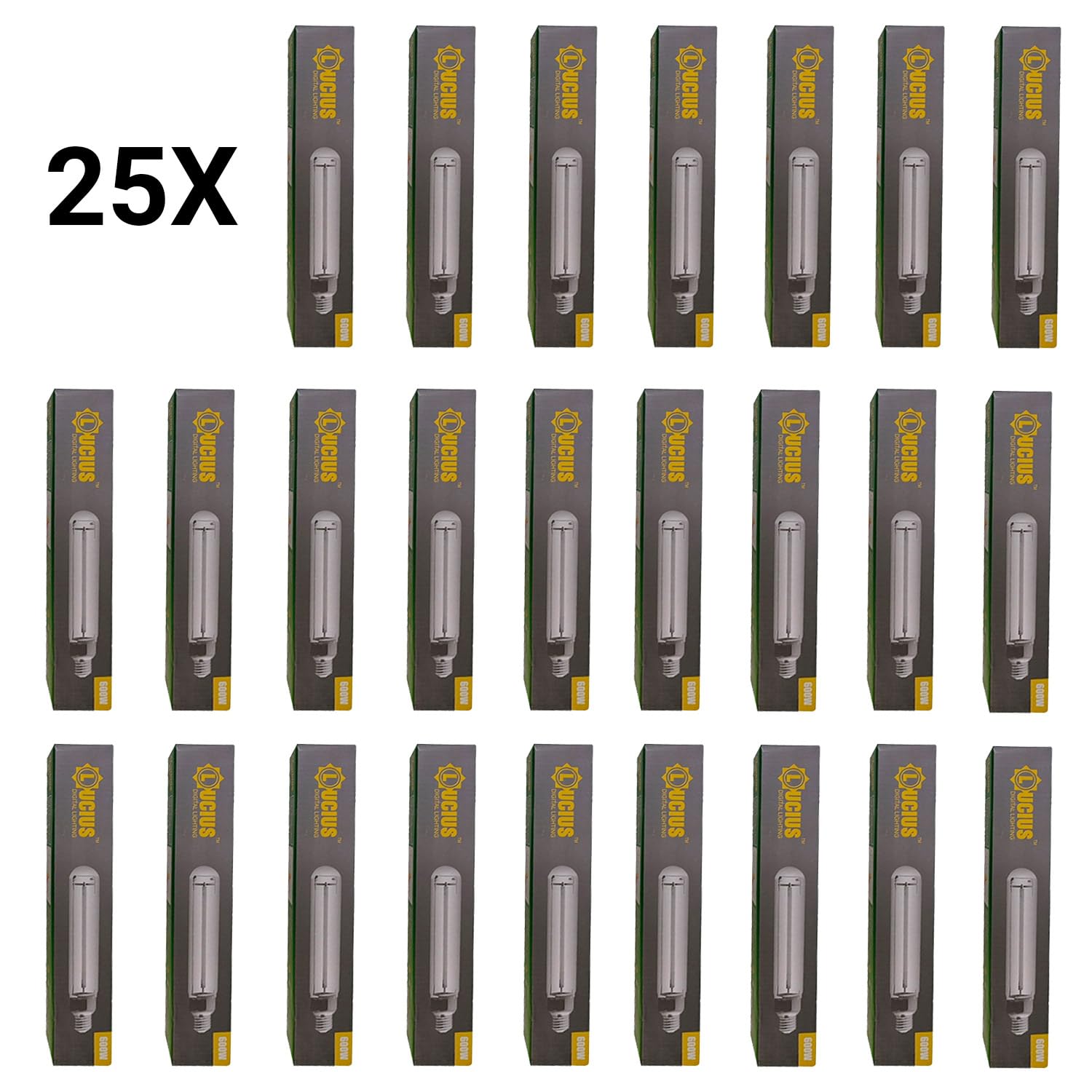 Lucius Natriumlampen 600 W HPS E40 Packung mit 25