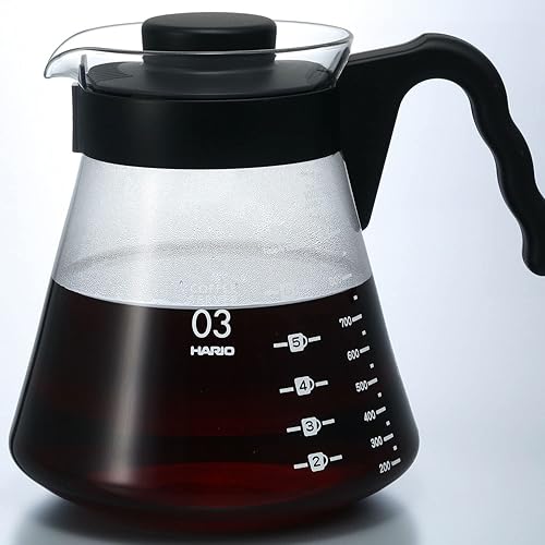 Miniatura 9 de Hario V60 - Servidor de café de vidrio, 15.2 fl oz, negro