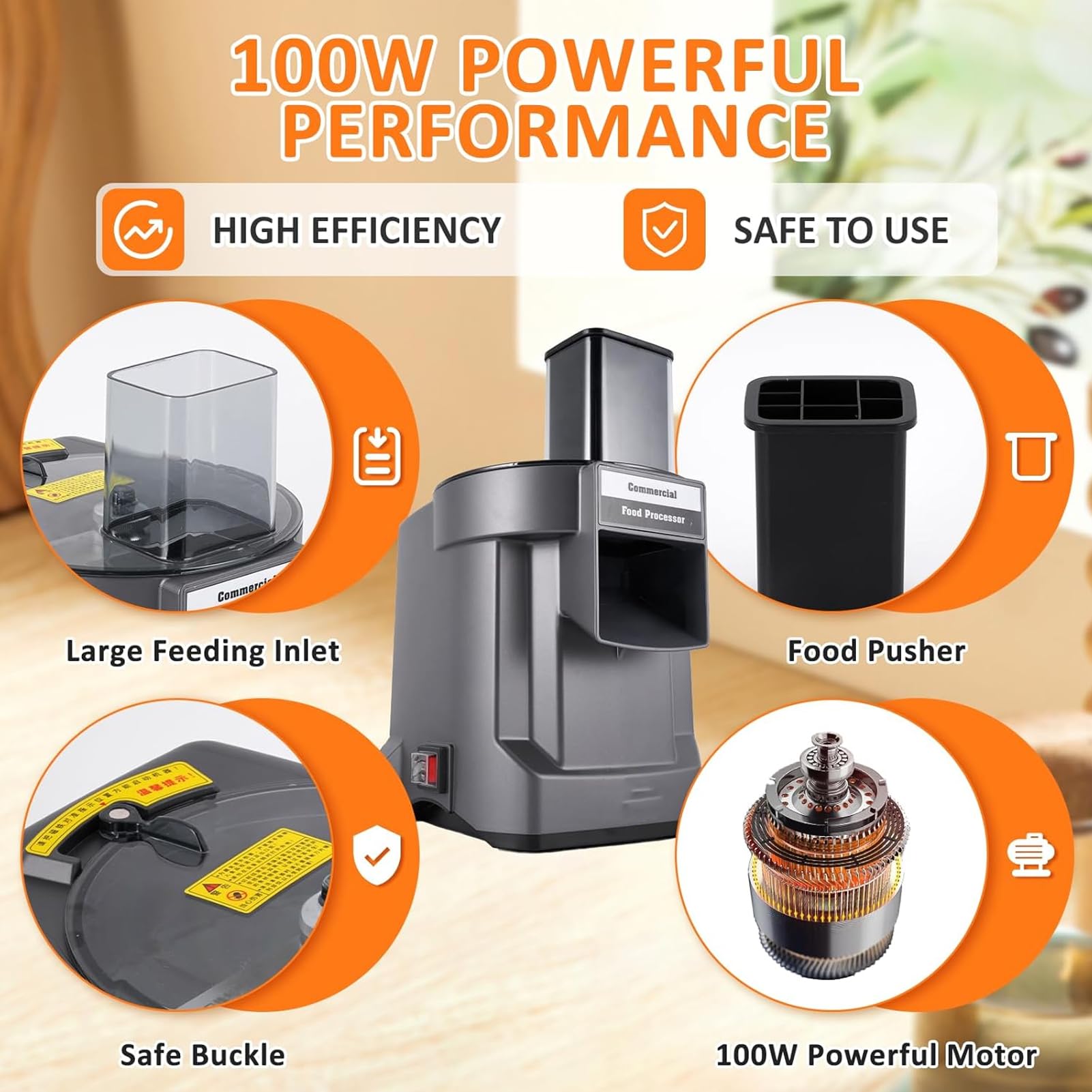 Cortador De Verduras Eléctrico Profesional 4 En 1, Picadora De Verduras 100 W – Rebanadora Automática para Patatas Cebollas Zanahorias, Máquina De Cubos Doméstica