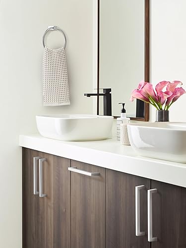 Vista 123 de Amerock BH3608226 Toallero cromado Toallero de 6-1/2 pulgadas (6.496 in) de longitud Monumento Toallero de mano para pared de baño Soporte