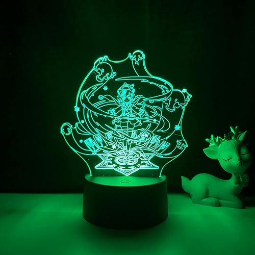 3D Led Night Light Lamp Genshin Impact Wish Acrylic Led Lamp Game