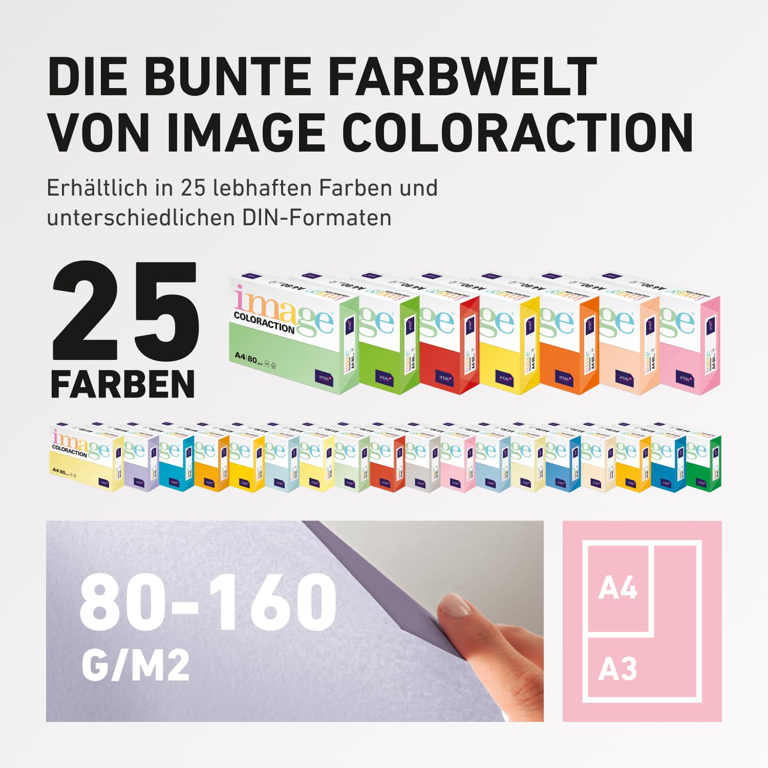 Image Coloraction Desert - farbiges Kopierpapier - DIN A4, 210 x 297 mm, 80 g/m² - buntes, holzfreies Druckerpapier für Kopierer - 2500 Blatt - Gelb