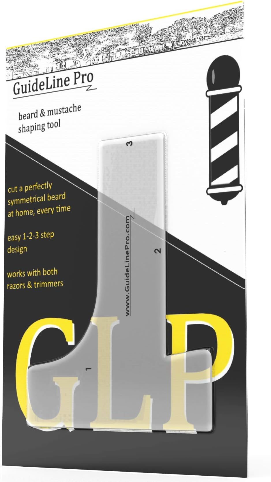 Beard Template, Beard Shaping Tool | for Shaping a Perfectly Symmetrical Beard & Moustache - Beard Kit Accessory