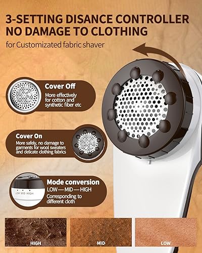 Miniatura 7 de Afeitadora de tela recargable, removedor de pelusa eléctrico para ropa y muebles con USB, afeitadora de pelusa, suéter de afeitar, desfuzzer,