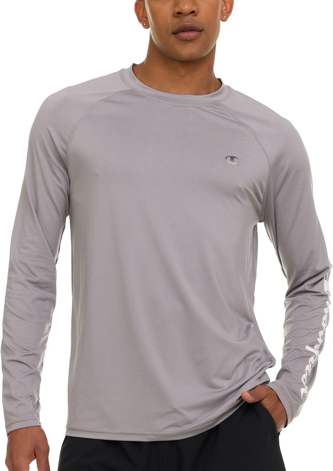 Champion Rash Guard for Men, Long Sleeve Mens Swim Shirt for Fishing Hiking UPF+ 50 SPF Sun UV Protection, Quick Dry