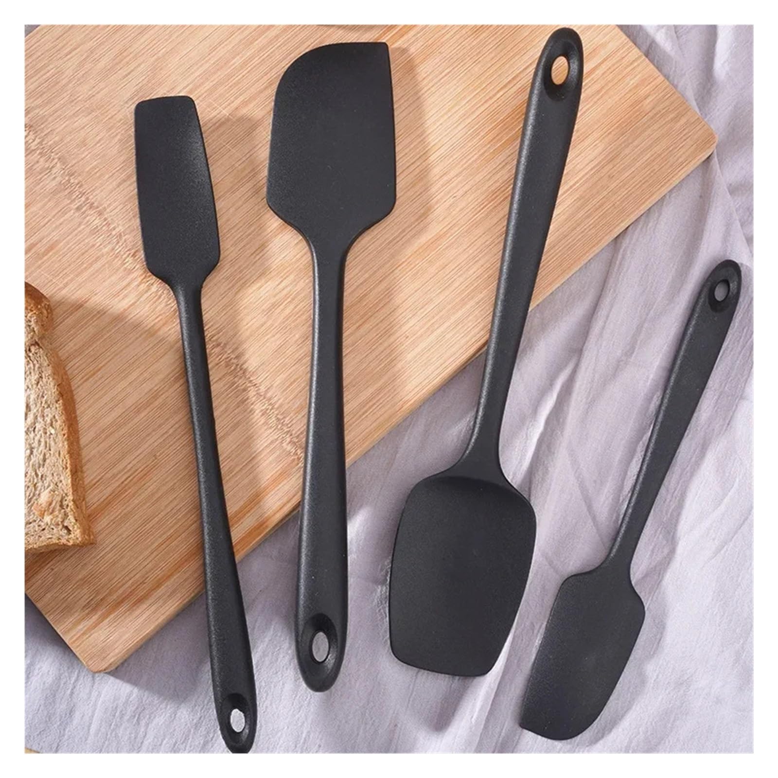 4/5-teiliges Set aus Silikonspateln, hitzebeständigen Butterstreichern, Glasschabern, Teigschabern und Küchenhelfern for Kochen Backen(5Pcs Red)