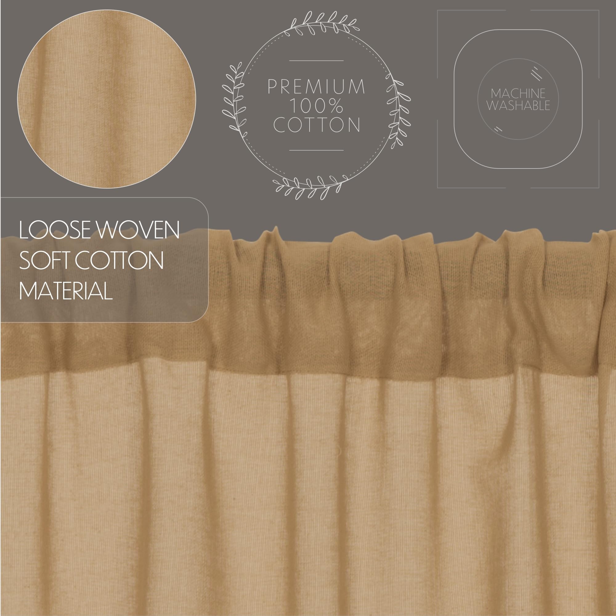 tobacco cloth curtain panels Amazon.com: VHC Brands Tobacco Cloth Fringed Farmhouse Decor Kitchen Swag  Prairie Panels Door Window Tier Set Curtains for Kitchen Bedroom Bathroom  Living Room Dining (Khaki, Classic Swag Set) : Health & Household