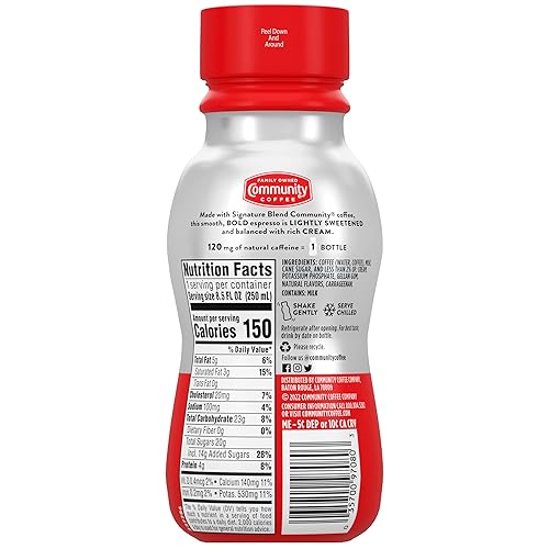 Miniatura 2 de Community Coffee Espresso + Cream Original Ready To Drink Botella de 8.5 onzas líquidas