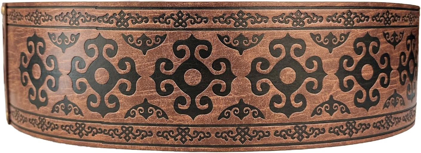 HiiFeuer Viking Wide Belt, Medieval Faux Leather Armor Belt, Knight Corset Belt, LARP Halloween Costume - Image 2