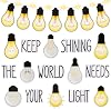Karenhi 108 Pcs Classroom Light Bulb Bulletin Board Decoration Cutouts Set with Glue Point - Back to Schol Supplies Keep Shining Motivational Banner First Day of Shool DecorClassic