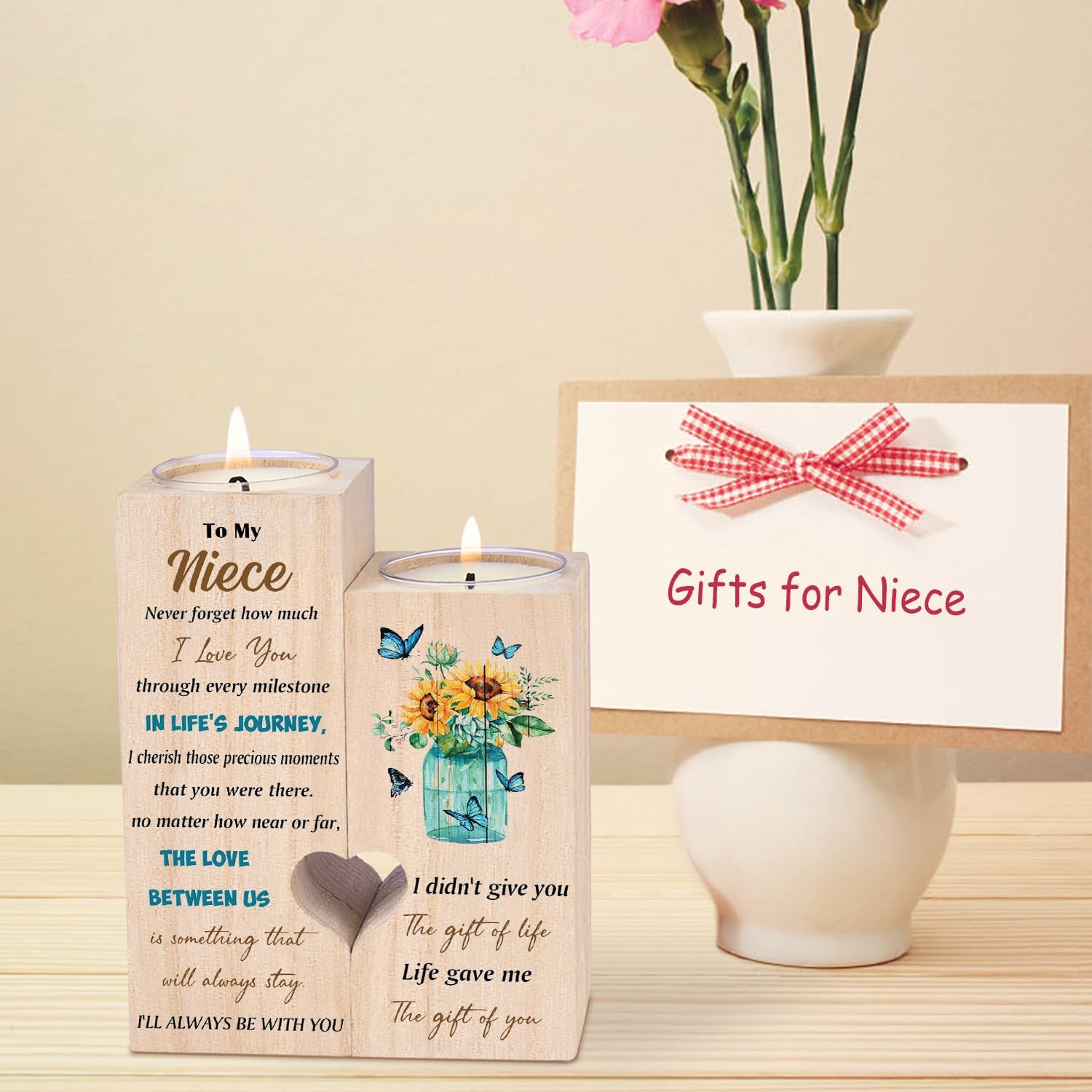 Niece Gifts from Auntie, Candlestick, Niece Gifts from Aunt, Birthday for Niece - Image 3