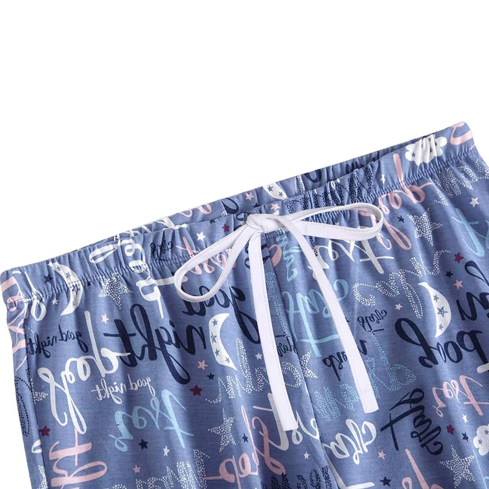 Pantalon Pyjama Femme 3/4 Bas de Pyjama Femme Doux Léger d'Été Pyjama Femme pour Sport Dormir et Loisir M-XXL