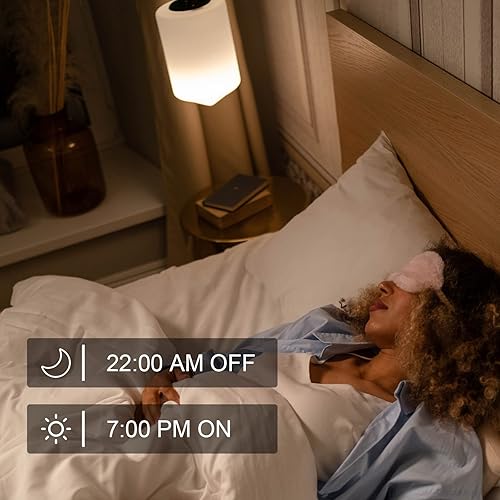 Miniatura 6 de Paquete de 2 enchufes inteligentes regulables WiFi, enchufes inteligentes para control de voz, mini interruptor de atenuación LED, CFL, bombillas