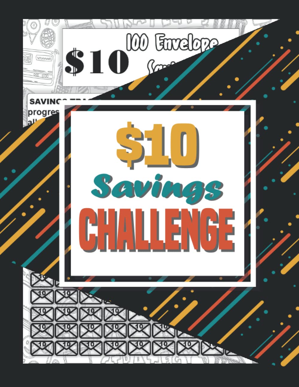 $10 Savings Challenge: 100 Envelope Money Saving Challenge – Fun $1000 Money saving Plan (42 pages, Save up to $40K )