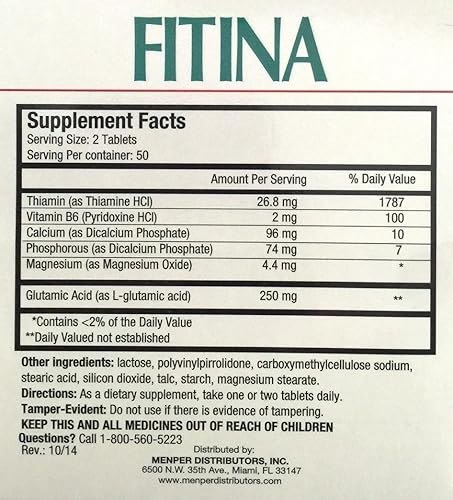 Miniatura 2 de fitina memoria apoyo Suplemento 100Tabletas 2-Pack