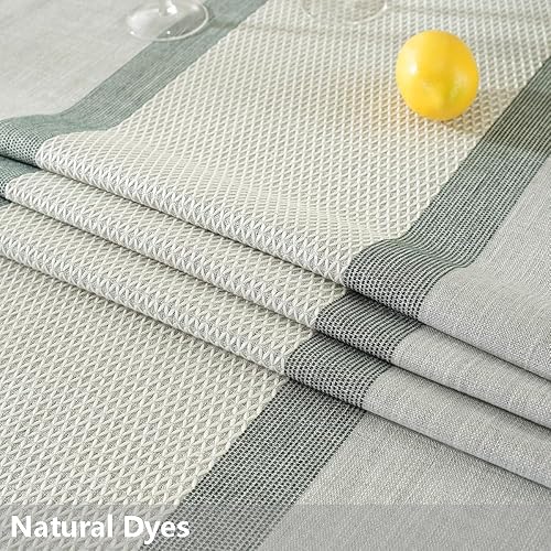 Miniatura 4 de TruDelve Manteles de tela bohemios, color gris, mesas rectangulares de 6 pies, mantel rústico de granja (A-gris, 70 x 55 pulgadas, rectangular)