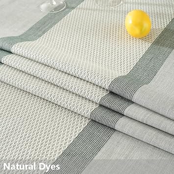 TruDelve 55x55 Grey Rustic Fabric Square Tablecloth for Card Table