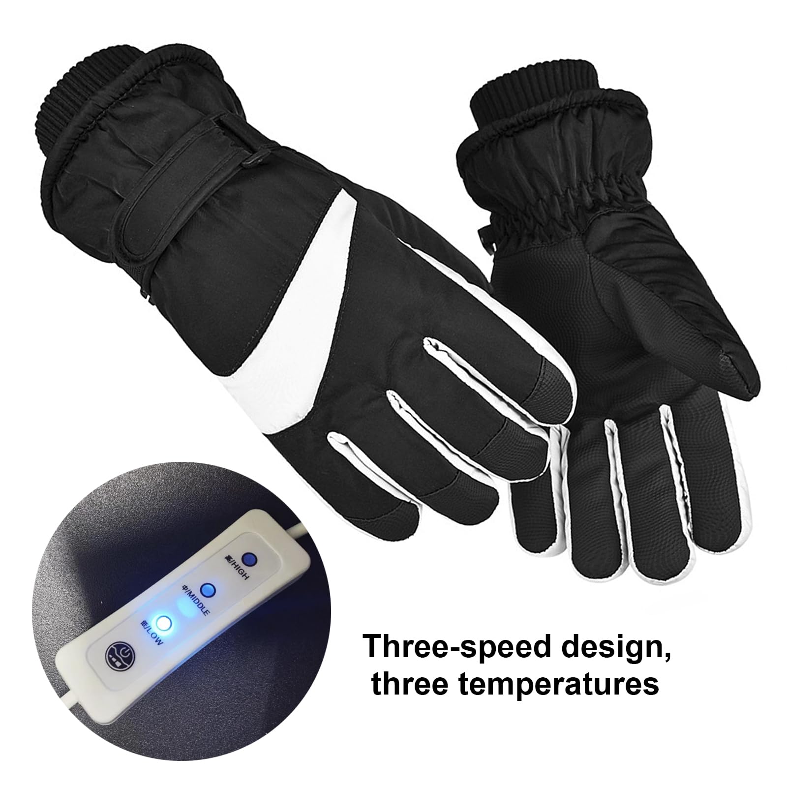 Guantes térmicos para hombre y mujer, impermeables, térmicos, de invierno, para esquí, calentadores de manos eléctricos, para clima frío, resistente al viento, pantalla táctil, motocicleta, nieve,