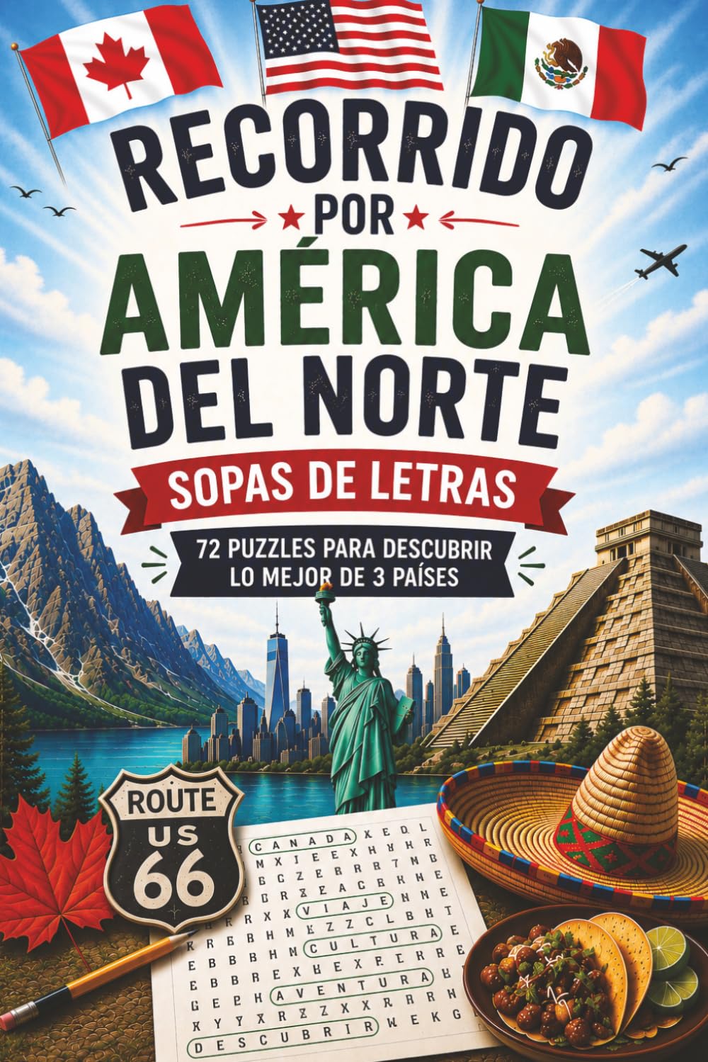 Recorrido por America del Norte: Sopas de Letras