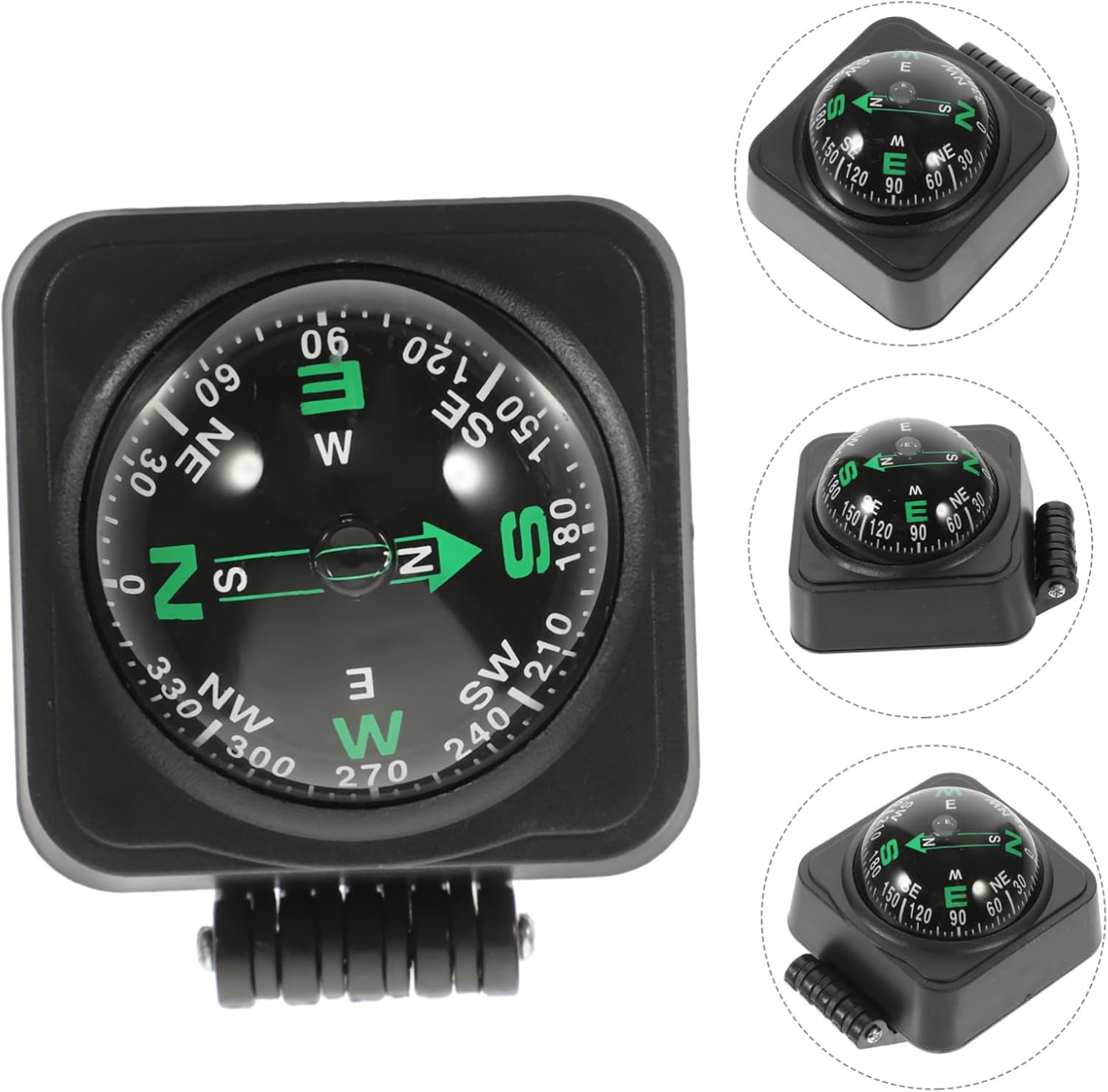 Happyyami Adjustable Car Compass Ball for Dashboard High Guide for Cars Boats Trucks Easy to Install Surface Mount Compass for Outdoor Road Trips and Use
