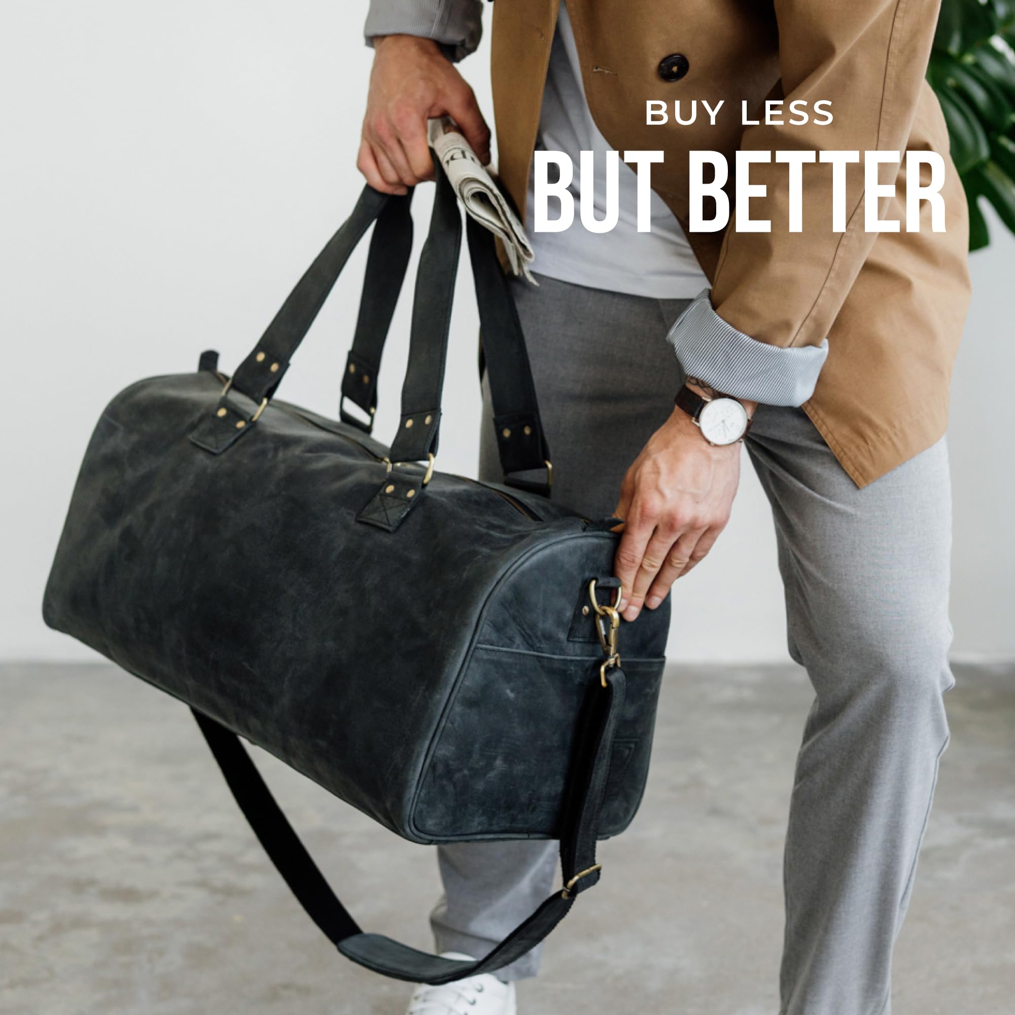 Berliner Bags Weekender Oslo skórzana torba podróżna dla mężczyzn i kobiet, brązowa duża 45 l