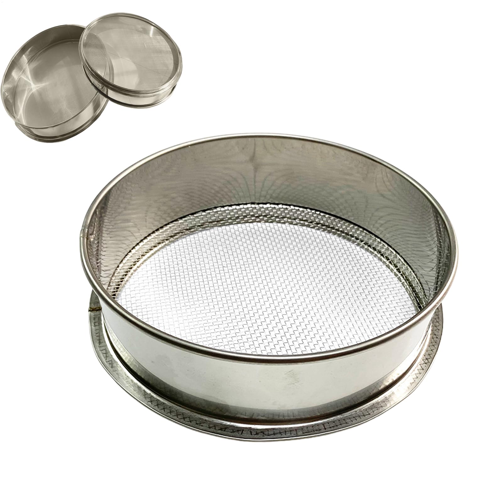 Garden Riddle - Fine Mesh Soil Sieve | Heavy Duty Garden Sieve Riddle | Metal Strainer Fine Mesh | Wire Netting Strainer | Gardening Soil Filter for Soil and Stones Gravel Compost Sand Grit Seed