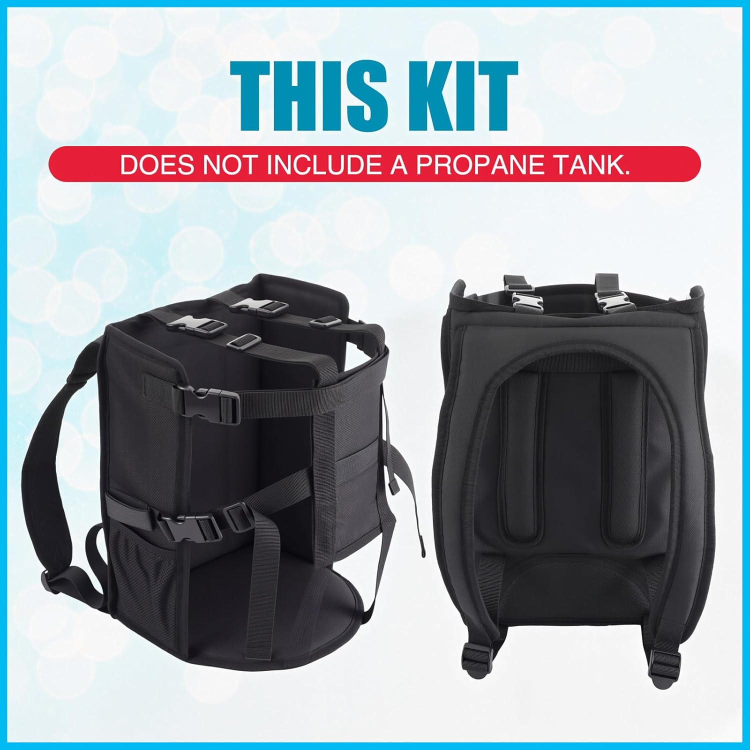 Propane Tank Backpack Carrier Cylinder Weed Heavy 600d Oxford Fabric with Multi-Point Buckle Safety Guard, Bag Only(5lb)