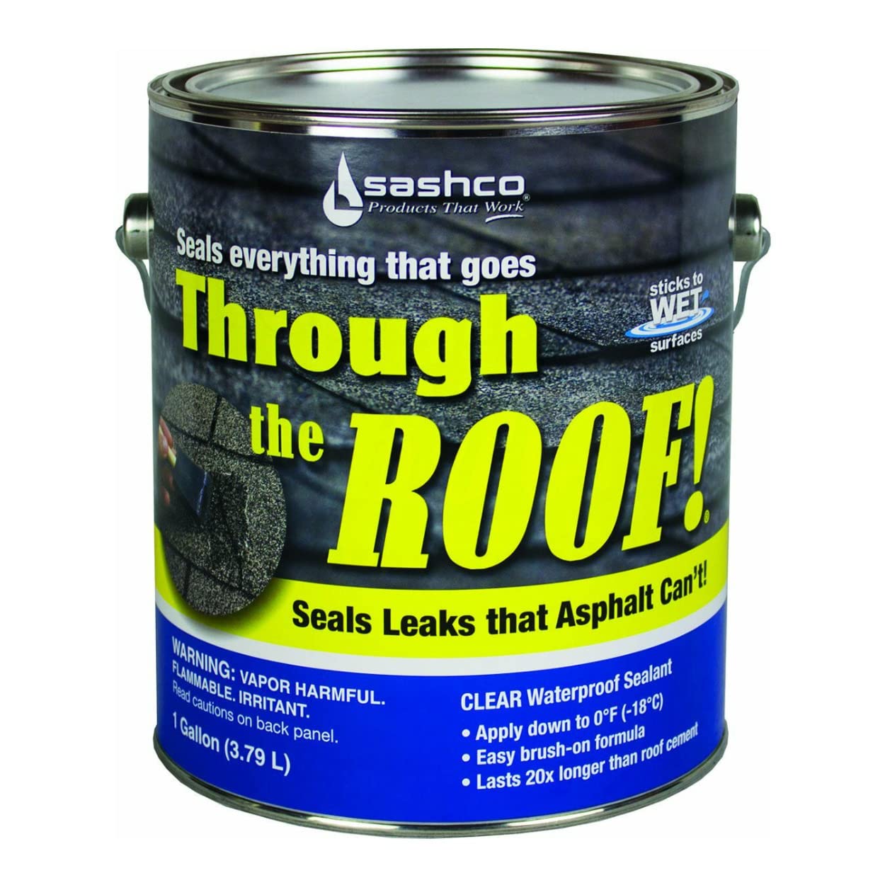 Through The Roof 14004 Elastomeric Roof Sealant, Brushable, Gallon - Quantity 2