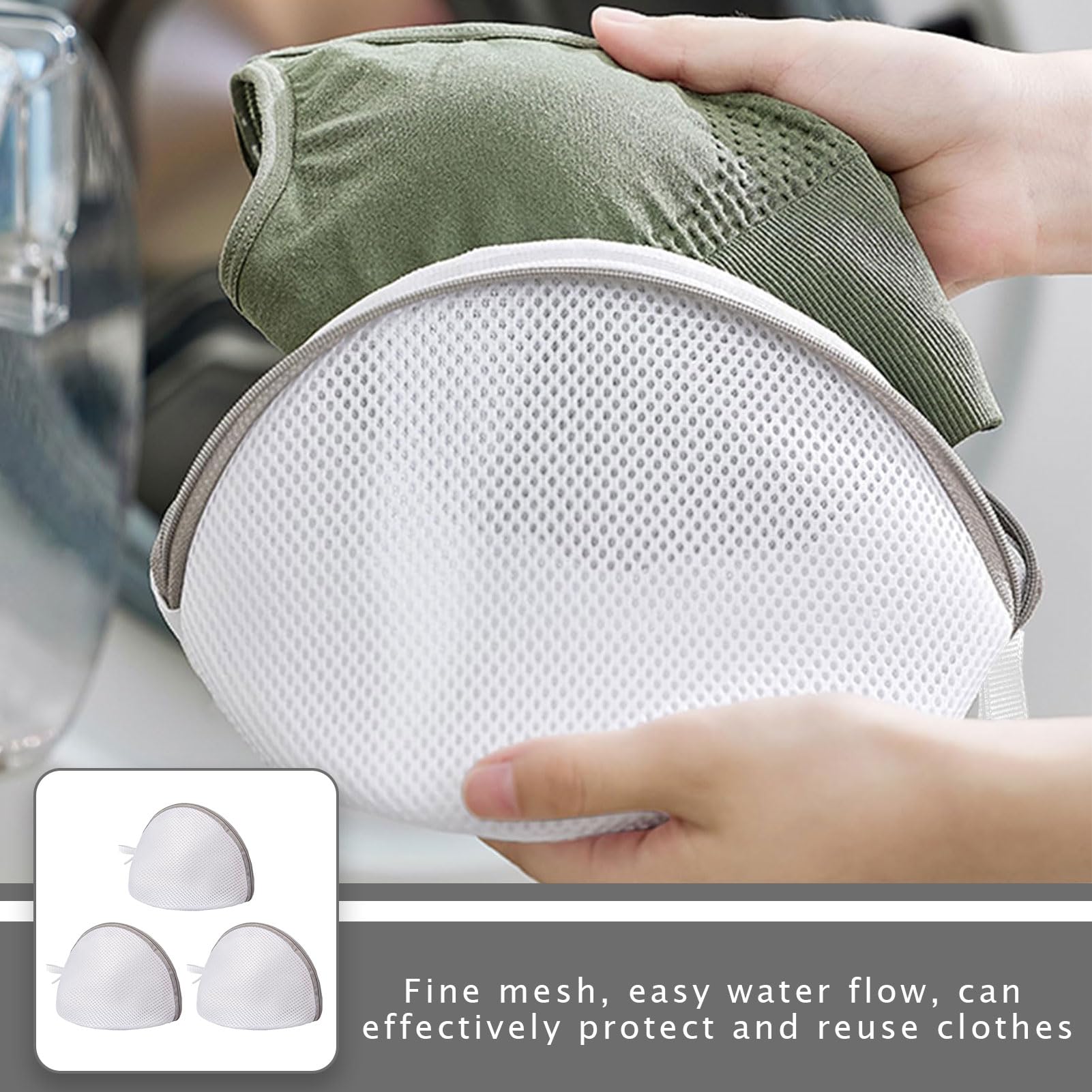 Wäschenetz Für BHs - 4er Set Waschbeutel Mit Reißverschluss Für Waschmaschine