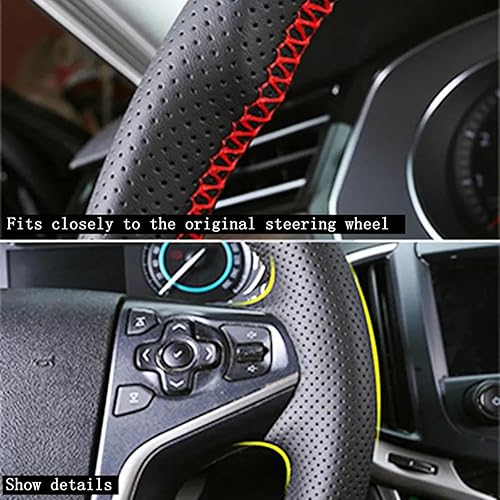 Miniatura 4 de CarXs Hand-Sewn Customize Car Steering Wheel Cover,Fit for Nissan Qashqai J11 J10 Leaf X Trail in March Tiida Kicks VersaJu 2023