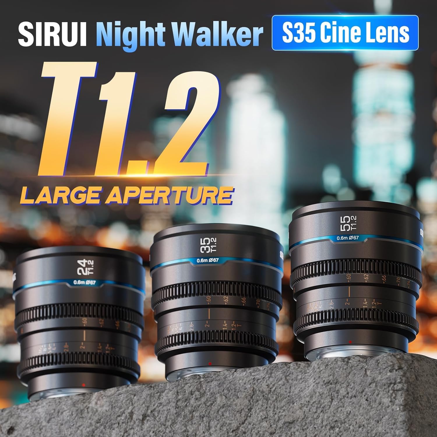 Amazon.co.jp: SIRUI Night Walker T1.2 シネレンズセット、24mm、35mm