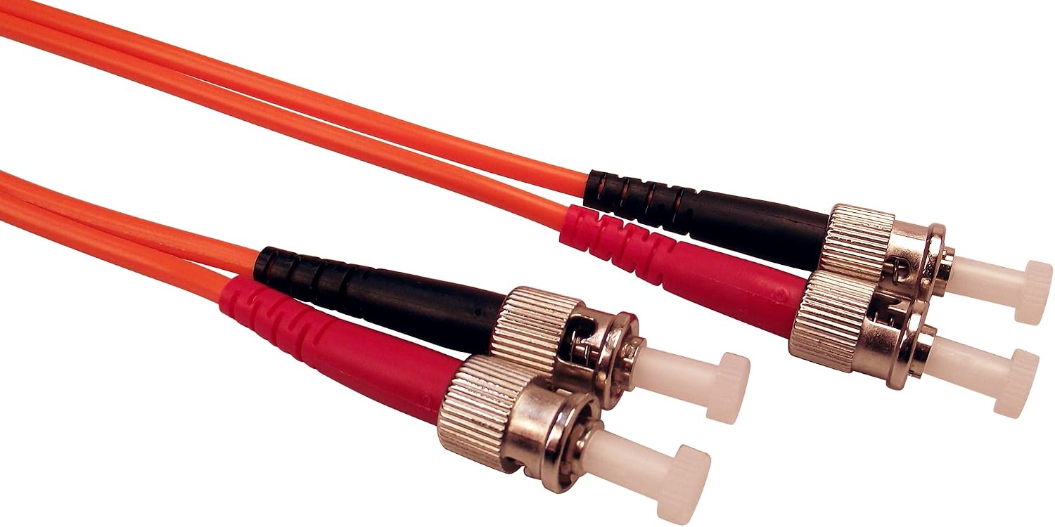 Shaxon FCLCLCQ05M, LC to LC Duplex Multimode 50/125 10 Gigabit Fiber Optic Patch Cord - Aqua PVC Zip Cord, 5 Meters