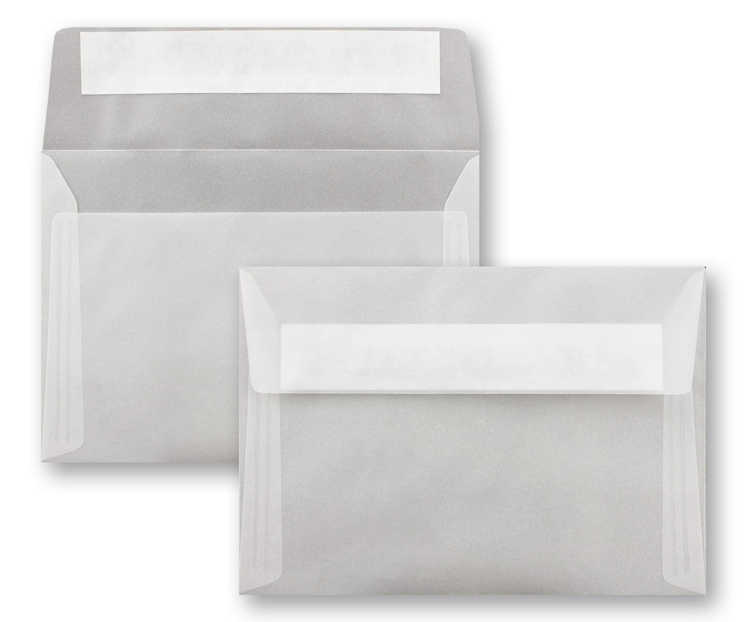 250x buste bianche trasparenti formato DIN C6 11,4 x 16,2 cm - Adesive - Buste senza finestra - Natale, biglietti d'auguri e inviti - Per carta A6 e A4