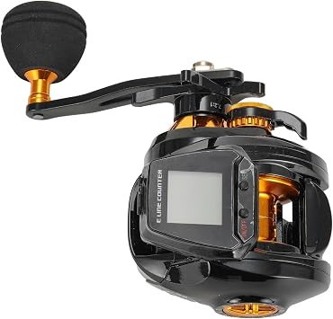 Fishing Baitcasting Reel, Gear Ratio 6.31 Ball Bearing 5+1 Digital Fishing Baitcasting Reel with Line Counter 10kg Braking for FORCE Brake