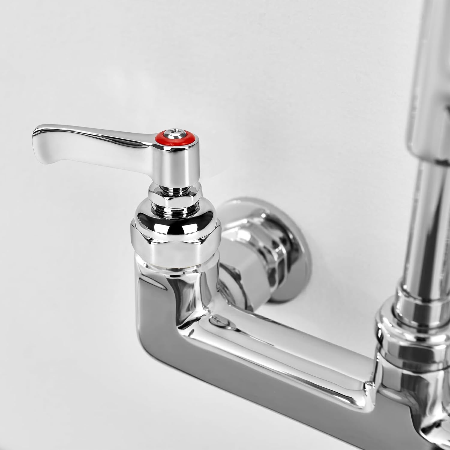 Close-up of the installed BuleVina Handle Stem Assembly on a faucet, showing the lever handle in position.