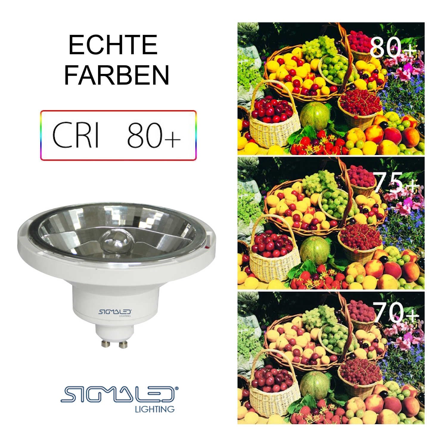 Sigmaled lighting - DIMMBAR LED-Spot AR111 GU10-Sockel - 14 W (entspricht 110 W Halogen-Spot) - Neutralweißes LED-Licht (4000 K) - 230V AC - 1050 Lumen - 5er-Pack - DIMMBAR AR111 LED-Leuchtmittel