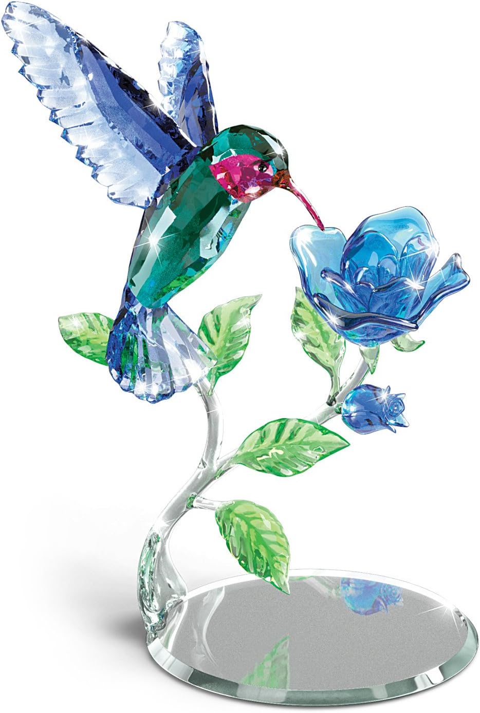 The Bradford Exchange Nature's Delicate Dance Crystal Hummingbird Sculpture