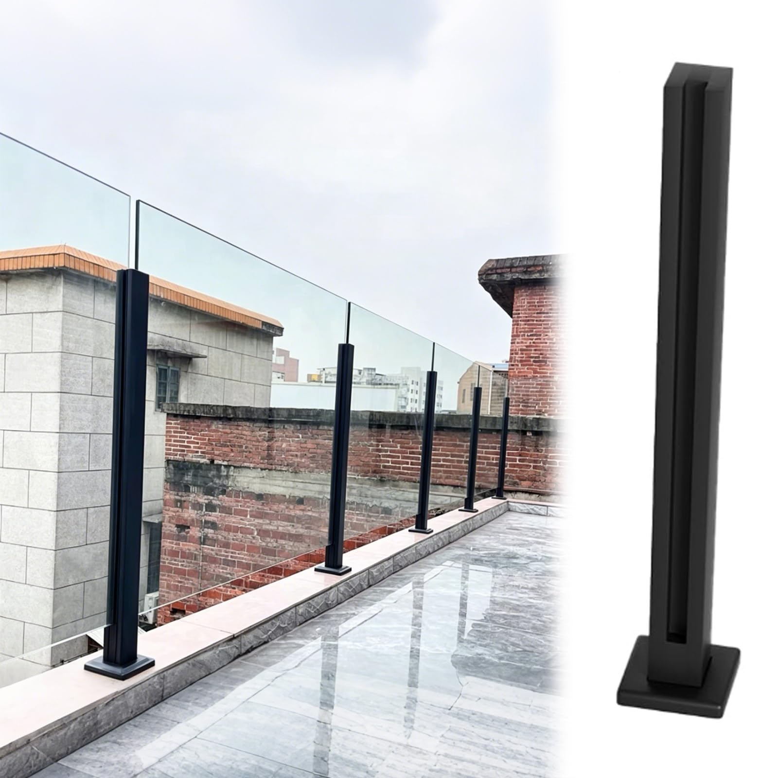 Poteau de balustrade en verre pour sublimer la vue de votre terrasse de piscine
