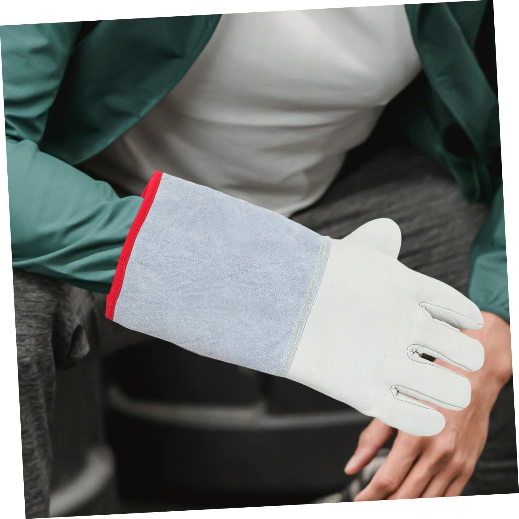 SEWACC Guantes Térmicos de Trabajo para Frío Alta Durabilidad y Protección, de Piel de Vaca y Algodón, Ideales para Uso en Congeladores y Camiones Refrigerados