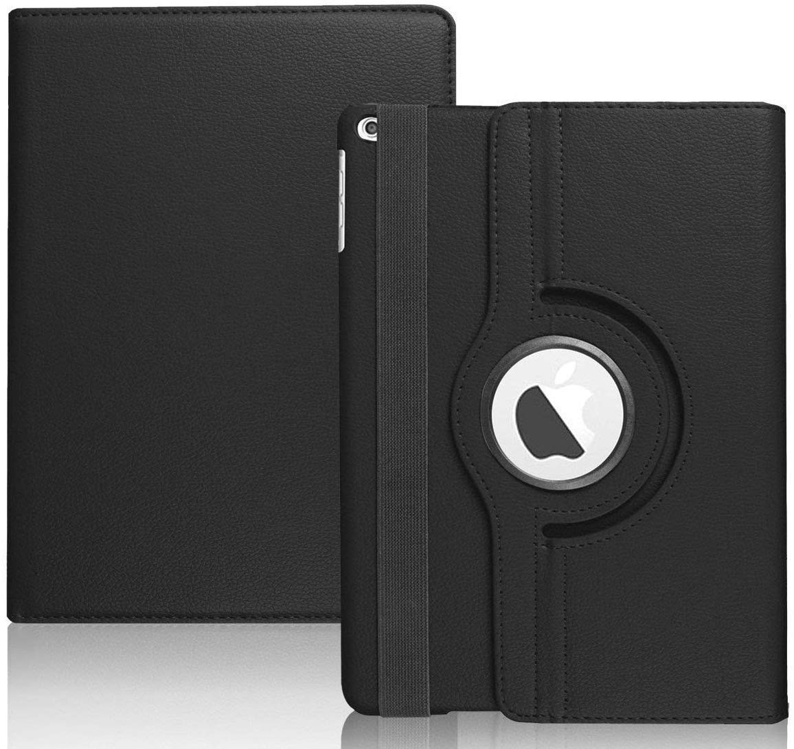 360 Degree Rotate Synthetic Leather Flip Cover for iPad Air 2 (A1566,A1567)-(2014) (Black)-image-17