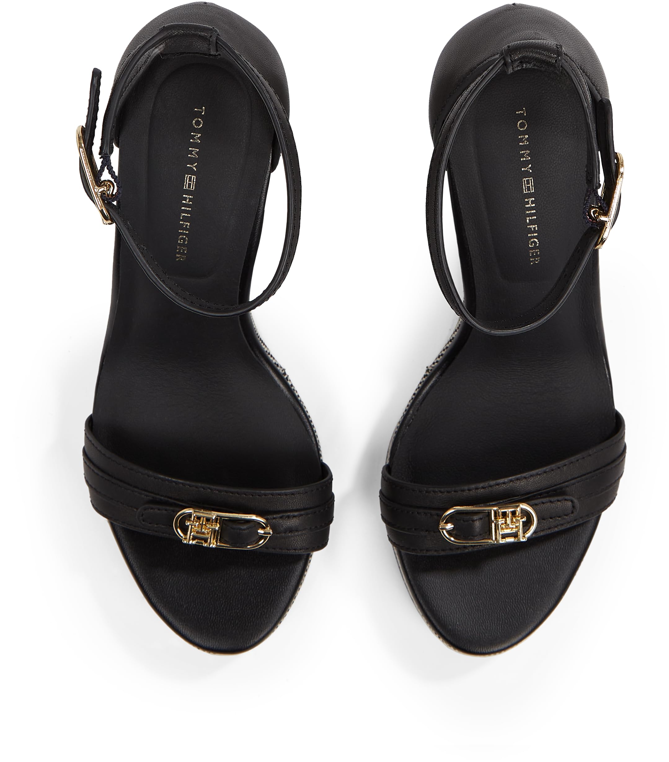 Tommy Hilfiger Donna Espadrillas Wedge Sandal Leather in Pelle