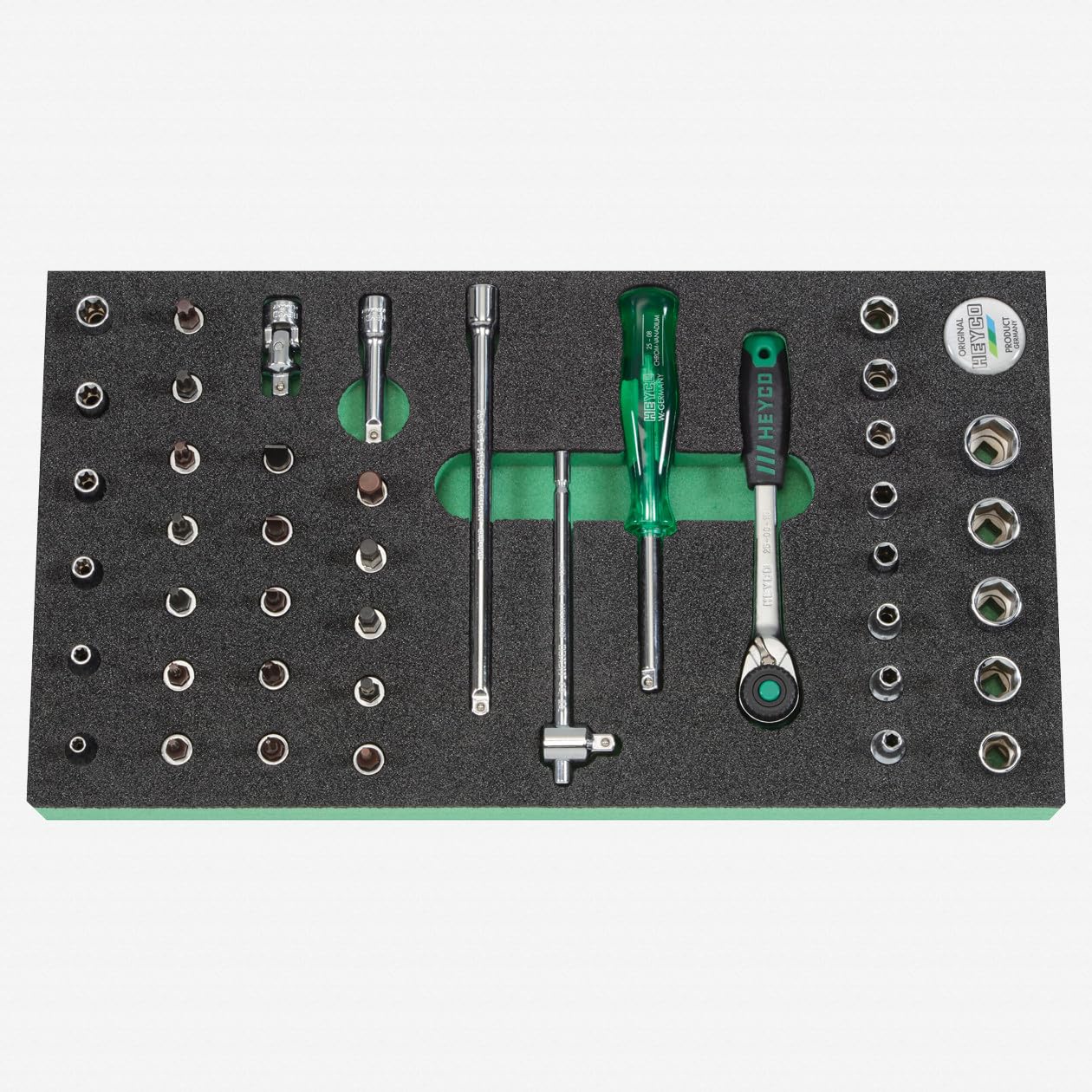 Heyco Ratchet and Socket Set, 1/4" Drive, 42 Pieces