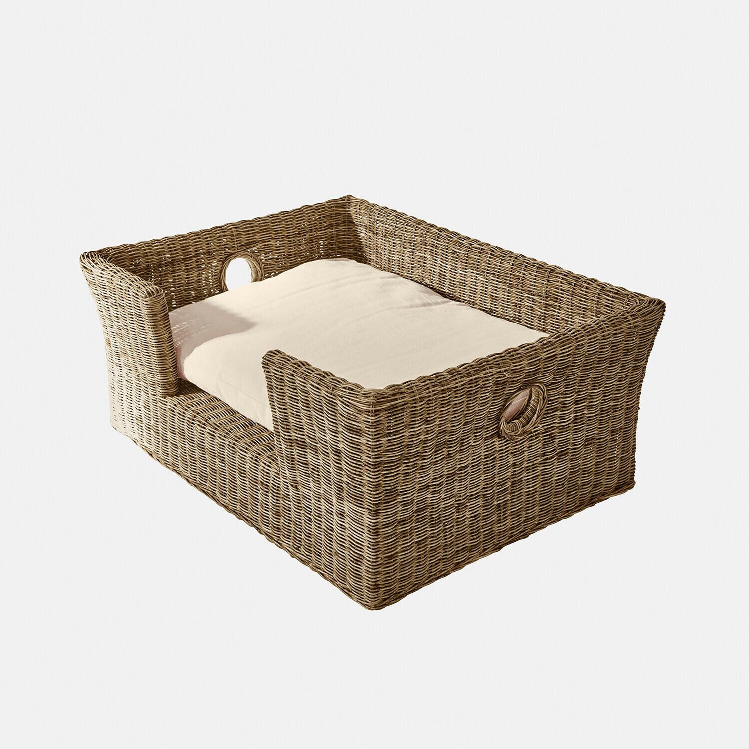Loberon Haustierkorb Knuddo, braun/Creme