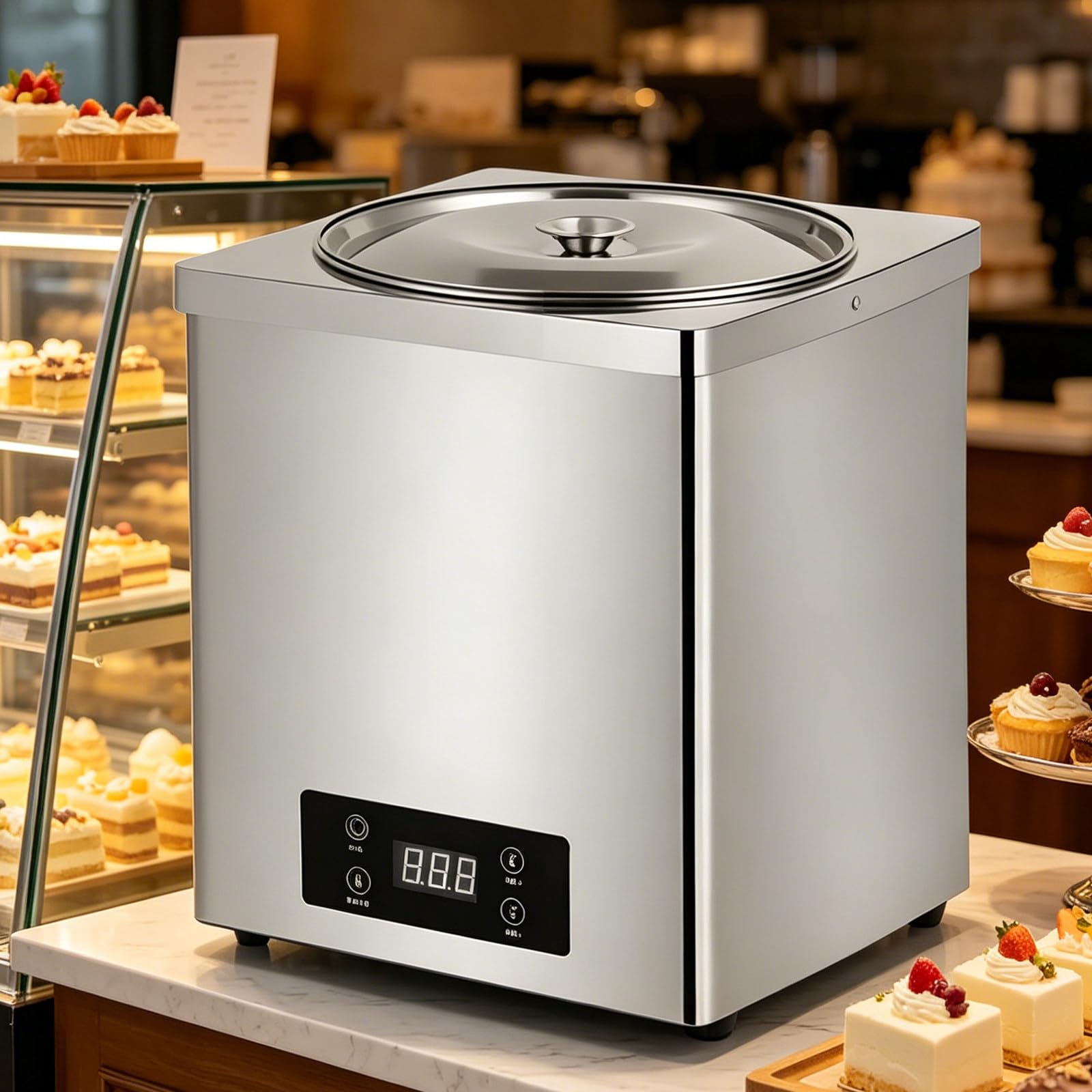 YXYLJOZ Commercial Chocolate Tempering Machine, Chocolate Melter Electric Chafing Dishes Food Warmers Buffet Server 3L/7L Temperature Adjustable Chocolate Heating Machine (3L)