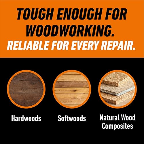 Miniatura 9 de Gorilla Pegamento para madera, proyectos de carpintería para interiores y exteriores, pintable, lijable, resistente a la humedad, sujeción